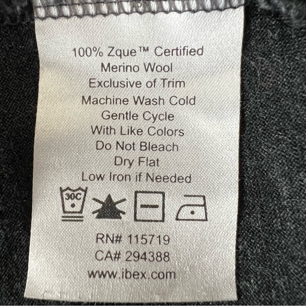 ibex Dress Women’s S 100% Merino Wool Assymetrical Snaps Pockets Dark Gray Black - Picture 9 of 16
